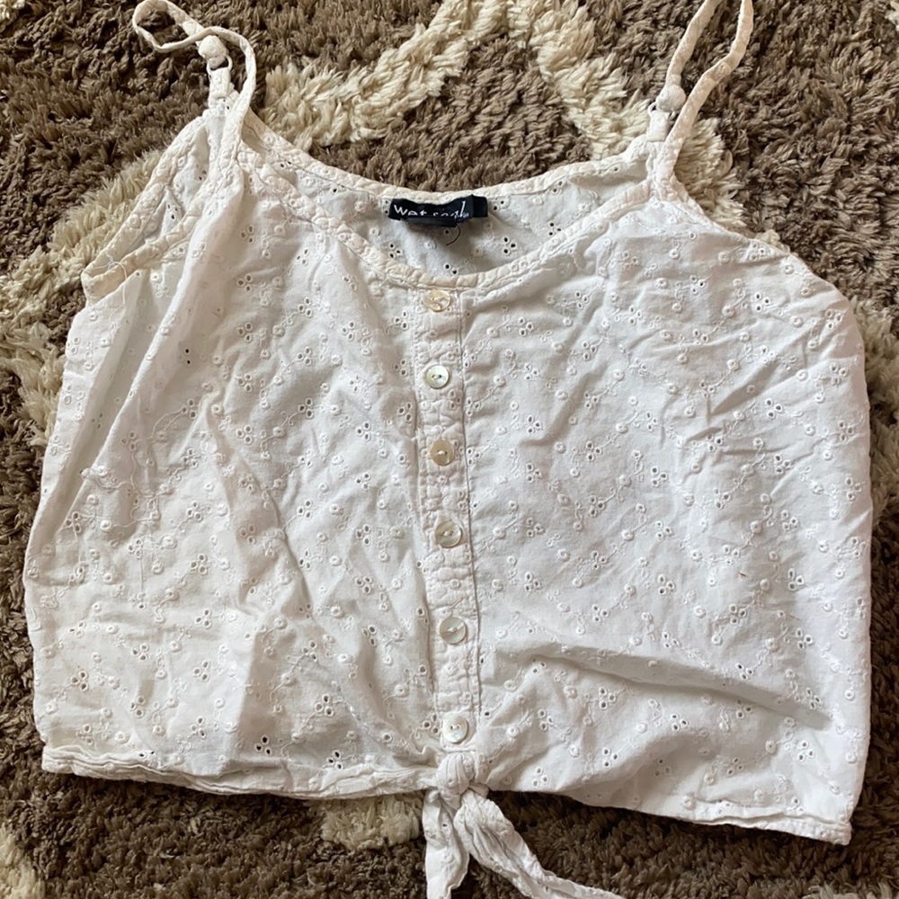 White crop top